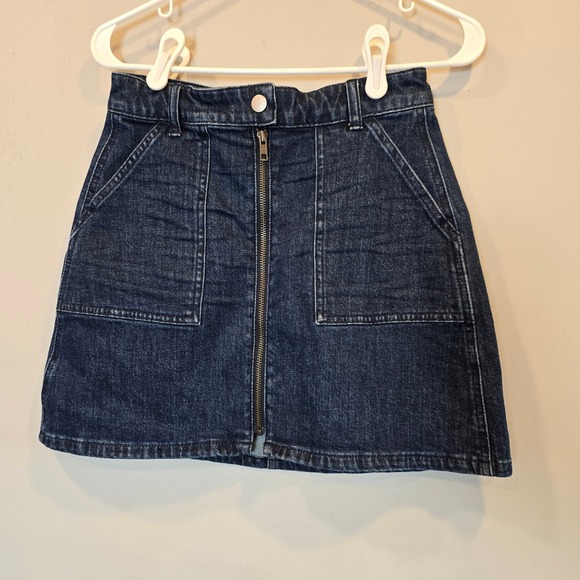 Madewell Dresses & Skirts - Madewell Jean Skirt Denim Utility Zip Mini Womens 25 Blue